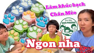 Làm topping chân mèo uống kèm trà sữa nhà Phương làm - cho các bạn thử gỡ chân khỏi khuôn xem sao