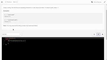 First Unique Character in a String | May LeetCoding Challenge Day 5