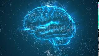 Brain rotation 3d render
