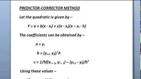 Predictor Corrector Method