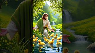 Jesus Christ Saved Life A White Cute Duck