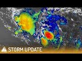 Tropical Storm Gonzalo Near Hurricane Strength