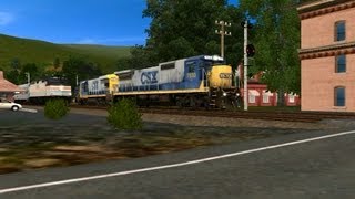 TS12 CSX C40-8 YN2 mixed freight