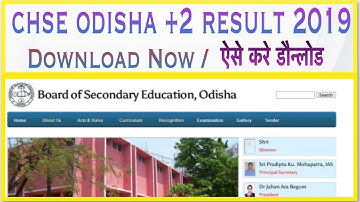 CHSE odisha +2 result 2019