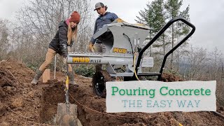 Pouring Concrete with the MUD MIXER  ||  Tiny House Ep. 11