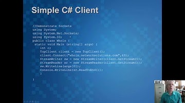 Network Socket Programming in C# - Lecture