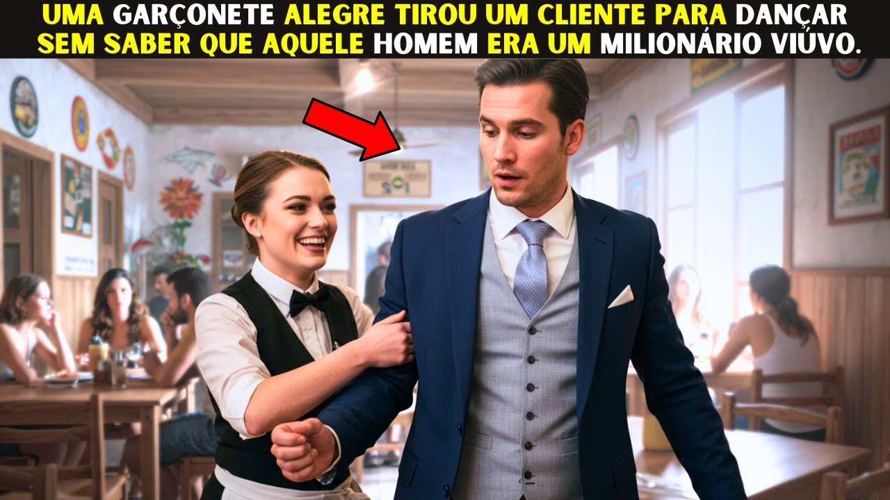 UMA GARÇONETE ALEGRE TIROU UM CLIENTE PARA DANÇAR SEM SABER QUE AQUELE HOMEM ERA UM MILIONÁRIO VIÚVO