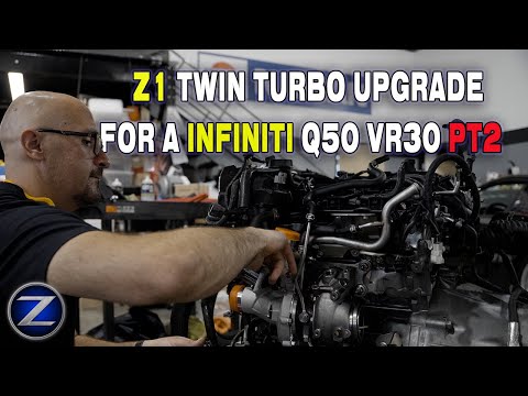 Q50 Install Z1 Twin Turbo kit Upgrade PT2
