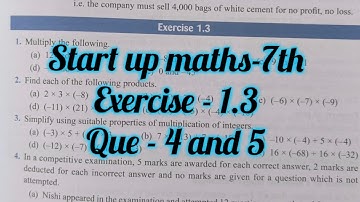 viva education start up mathematics class 7 ex 1.3| start up maths ex 1.3| integers