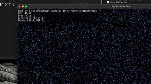 DragonRuby Game Toolkit 3.0 Performance  vs Unity