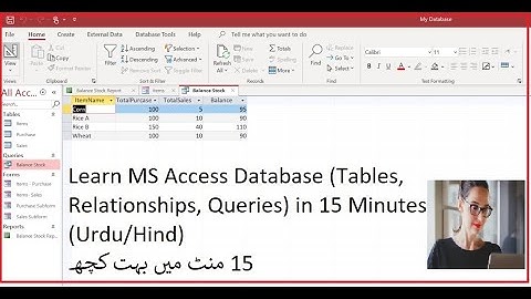 MS Access Database Shop Inventory Learn in Urdu/Hindi-Complete A-Z 15 Minutes