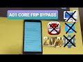 Samsung a01 corea013 frp bypass new without pc 