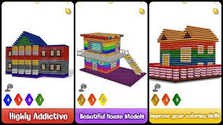 Houses Magnet World 3D - Build by Magnetic Balls Mobile Game | Gameplay Android & Apk screenshot 3