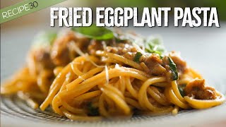 Spaghetti Melanzana Fritta Delicious Fried Eggplant Pasta Recipe
