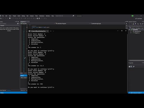 Calculator App on C# Console