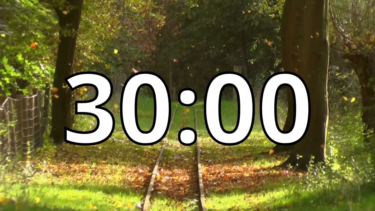 30 Minutes Autumn/Fall Countdown Timer With Music and Alarm (Simple