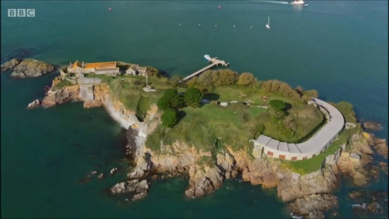 Drake's Island - BBC Secret Britain Series 3: Episode 3. Plymouth Devon. April 2016 Drake's Island - BBC Secret Britain Series 3: Episode 3. Plymouth Devon. April 2016