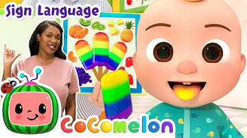 Learn Colors in ASL With Popsicles! | Cocomelon Nursery Rhymes | Learn ASL & Sign Language for Kids