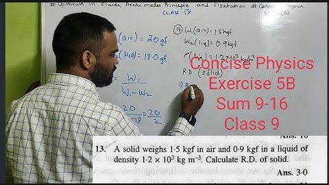 Numericals || Upthrust in Fluids , Archimedes principle and Floatation || Class 9 || ICSE || Physics