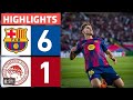 ملخص مباراه برشلونه اولمبياكوس 6 1 فى دورى ابطال اوروبا اليوم اهداف برشلونه اليوم