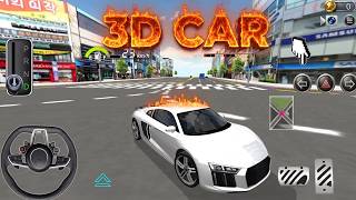 3D Car Driving Simulator - Fire Effect White Supercar Gameplay screenshot 1