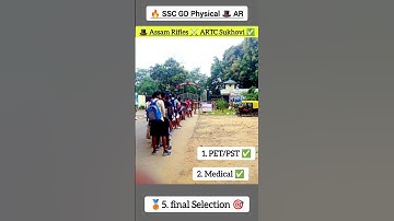 SSC GD Admit card PET ARTC Sukhovi Assam Rifles #yt #sscgd #ssc #gd #scorecard #result #foji #army