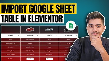 How to Import Google Sheet Table in Elementor WordPress?