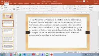 POWER TO GRANT EXEMPTION SECTION 6 OF IGST ACT,2017