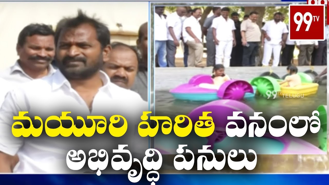 TRS Mla Srinivas Goud Monitoring Mayuri Park Haritha Haram Works | Mahabubnagar | 99TV