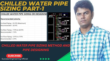 Chilled Water Pipe Designing Method II Chilled Water Pipe Sizing II Success Engineering Official II