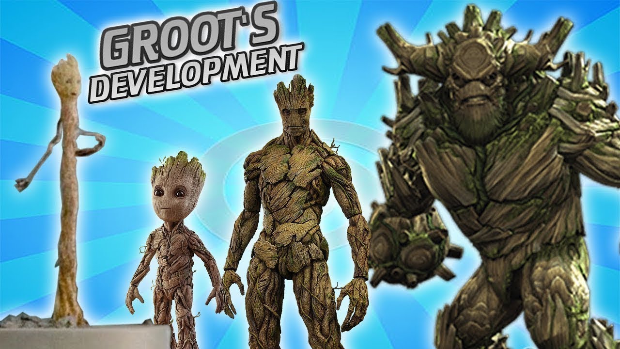 Bedenk Vaardig Vervoer Groot's Evolution in the MCU - Guardians of the Galaxy 3 & Avengers Endgame  Update - YouTube