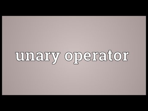 Unary operator Meaning