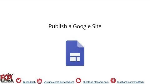 Publish a Google Site