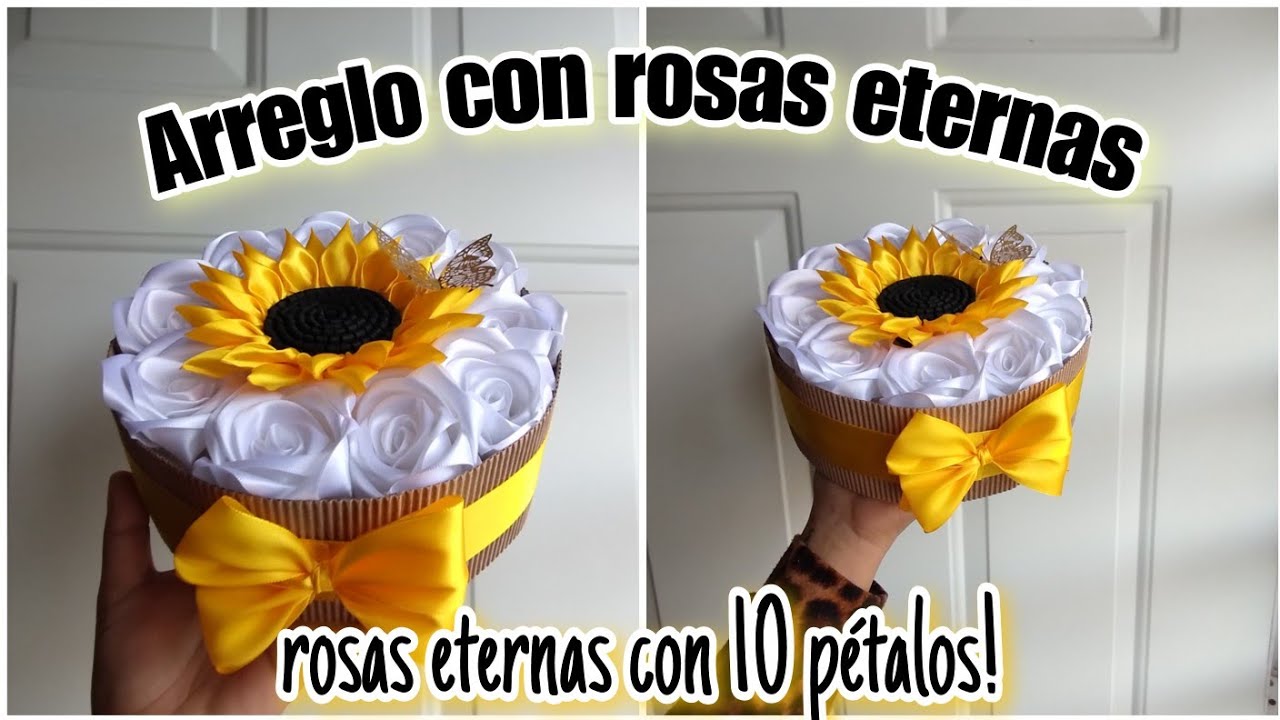 Rosas eternas 🌹 te enseño a hacer este arreglo desde cero con rosas eternas