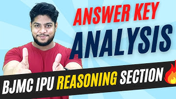 BJMC Answer key 🔥🔥 Analytical and Logical reasoning Analysis