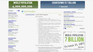 Worldometer - World Population: 7 Billion (2011.10.31.) (HD)