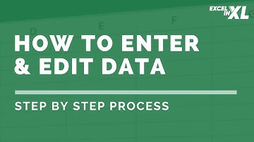 How to Enter and Edit Data in MS Excel | Step by Step Process