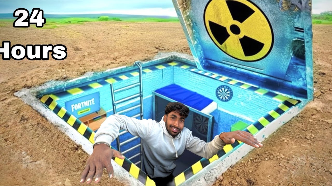 Living 24 Hours in Underground Room 😱