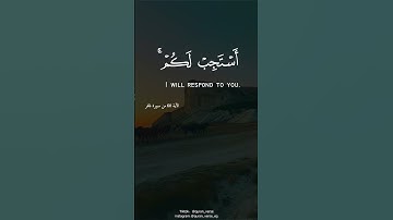 وَقَالَ رَبُّكُمُ ادْعُونِي أَسْتَجِبْ لَكُمْ ۚ  | القارئ سعد الغامدى