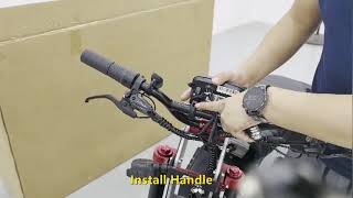 F14 12000W 100Ah Battery Scooter Install Handle