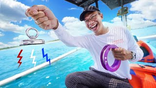 FISHING IN THE SEA USING MAGNETS!!