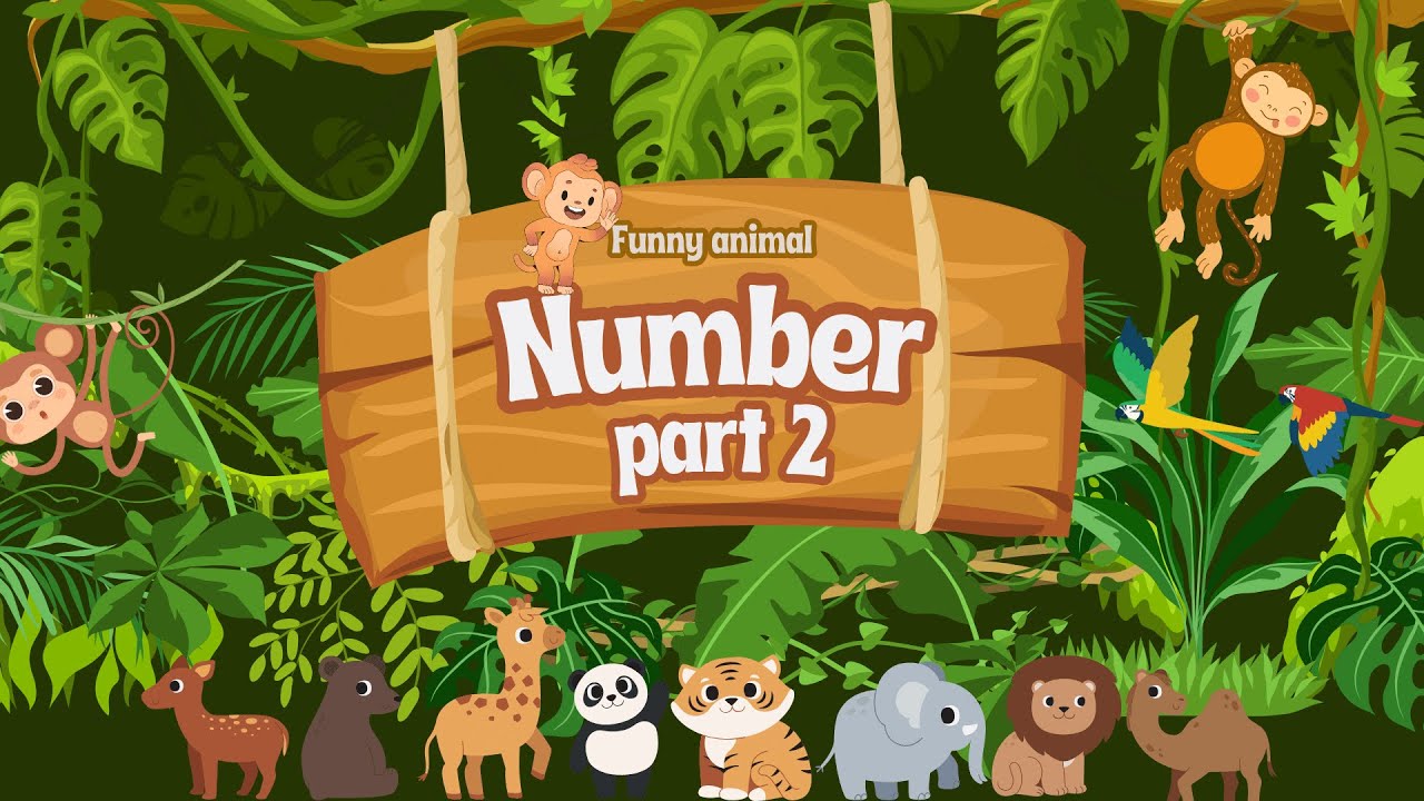 Animal with Number Learning for Children Count to 20 with Number Zoo