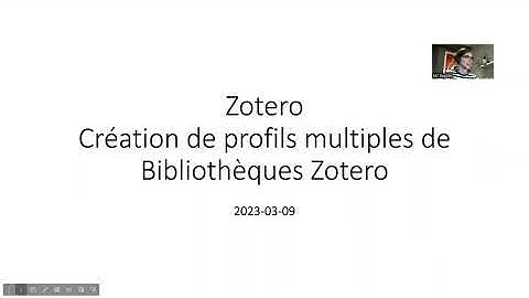 Zotero : création de profils multiples de Bibliothèques Zotero