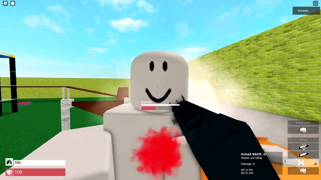 Untitled Melee Game Kill dummy with ArmaX NACK .45 YouTube