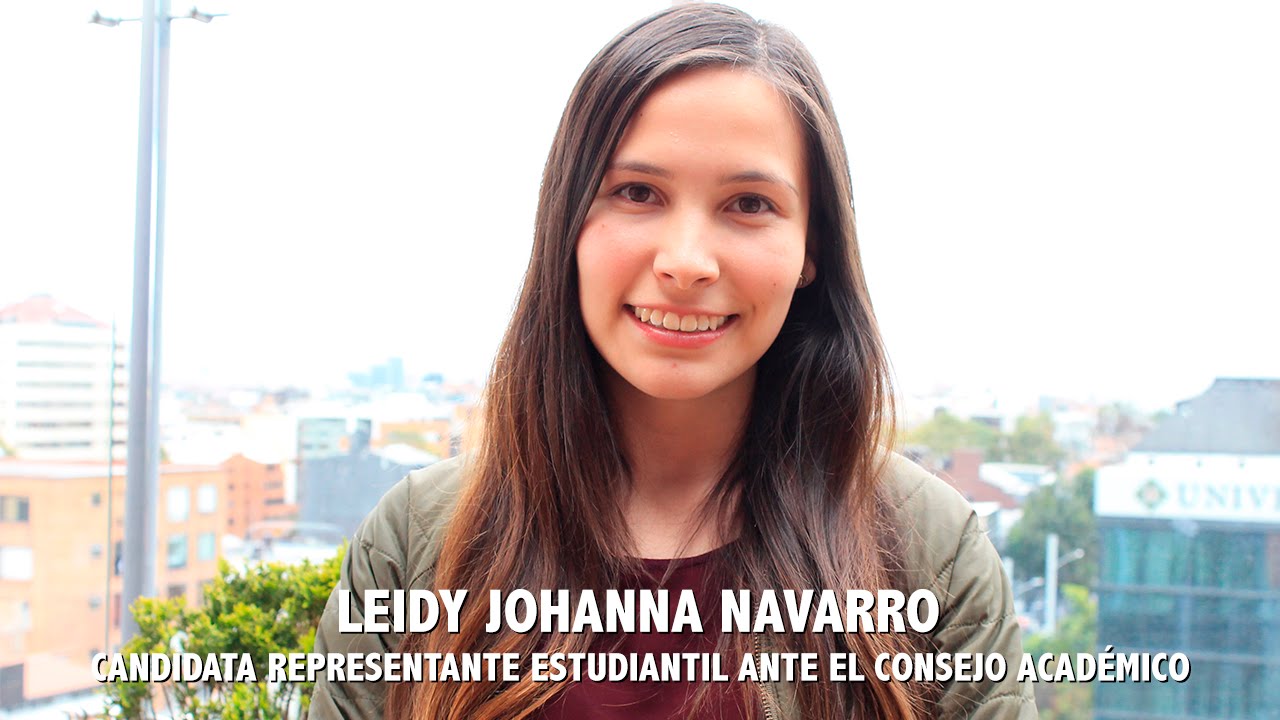 profesionales en convenciones Leidy Johanna Navarro candidata a Representante Estudiantil Ante el Consejo Académico (Presentación)