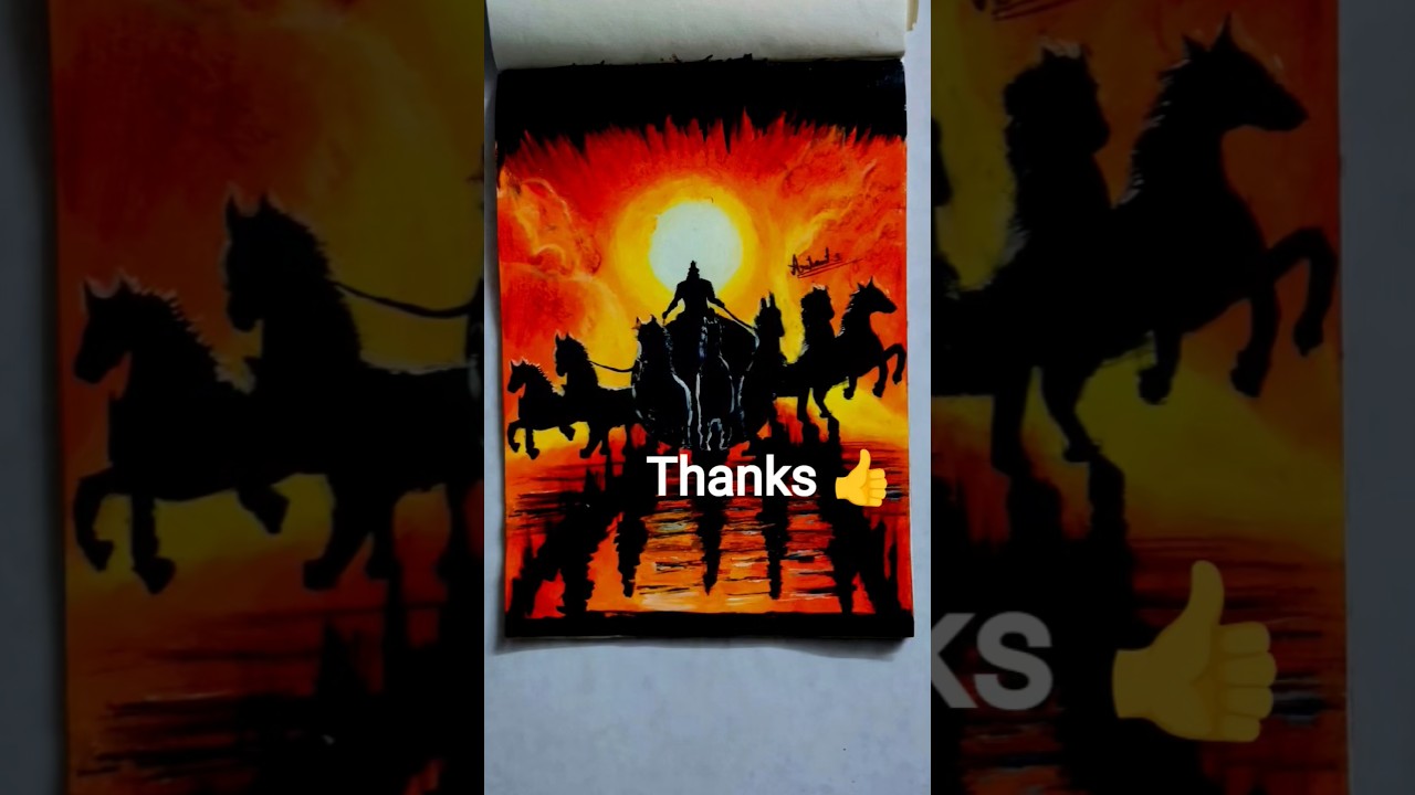 Surya dev oil pastel painting 🎨🖌️ 