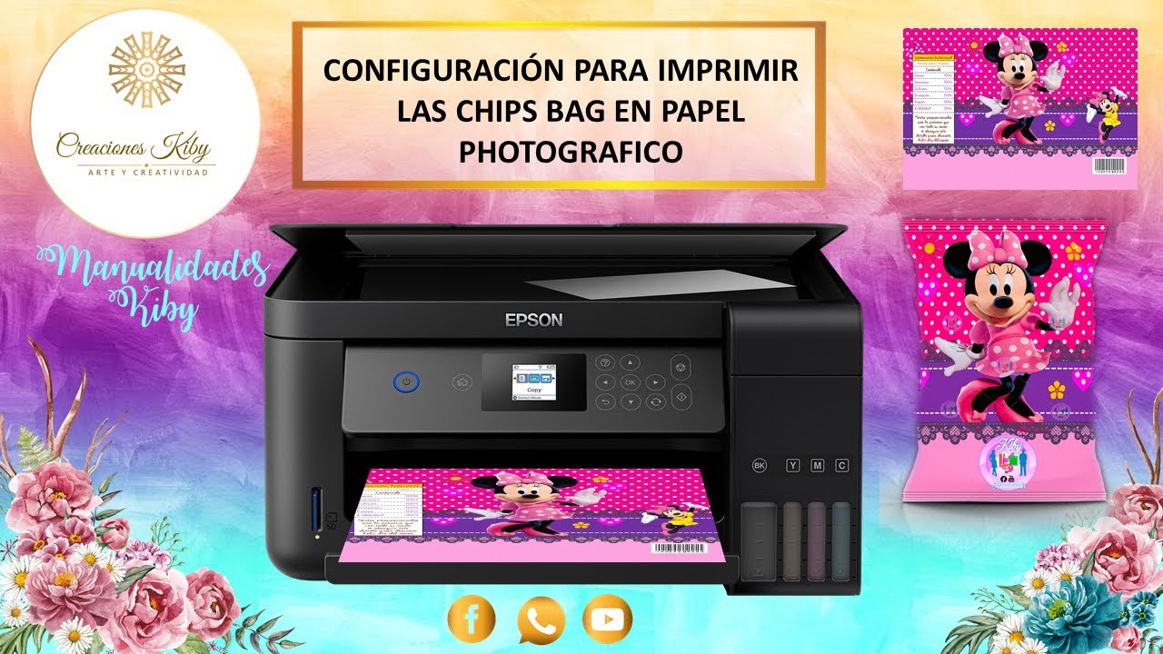 configurar para imprimir las chips bag creaciones kiby YouTube