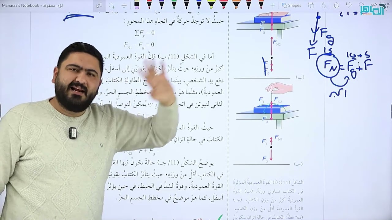 الجزء الثاني من فيزياء الصف العاشر || الدرس الثاني تطبيقات على القوى || جيل 2010