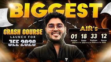 The *RANK PRODUCING* Crash Course Launch | Champs Crash Course For JEE 2026