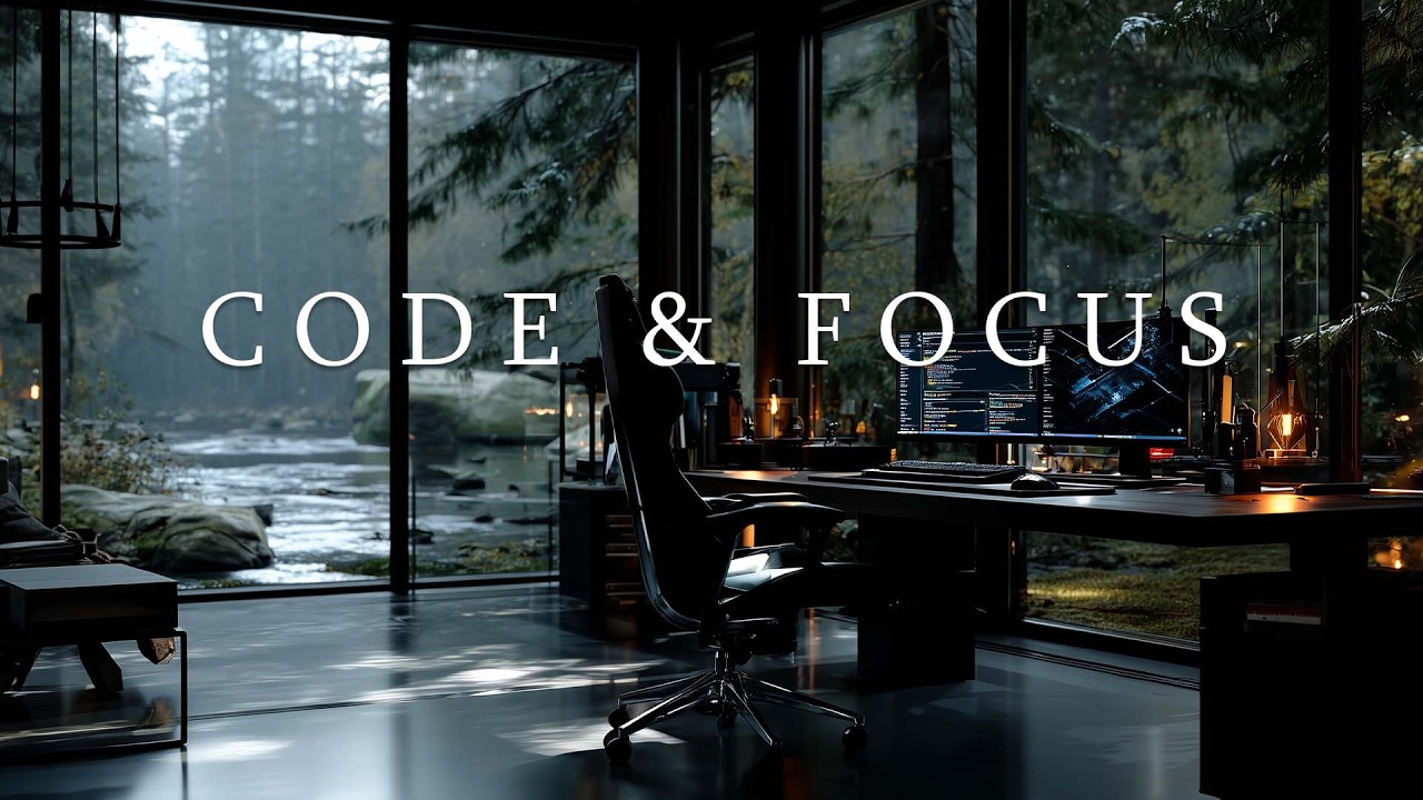 AESTHETIC Cozy Forest Room | 1 Hour Ambient Background for Study & Coding